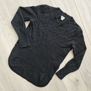J. Crew Black Cashmere Sweater, Med